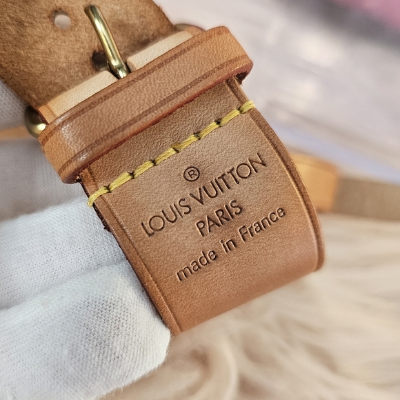Louis Vuitton Set Vachetta Vintage Luggage Tag & Handle Strap X 2✨ - Picture 7 of 16
